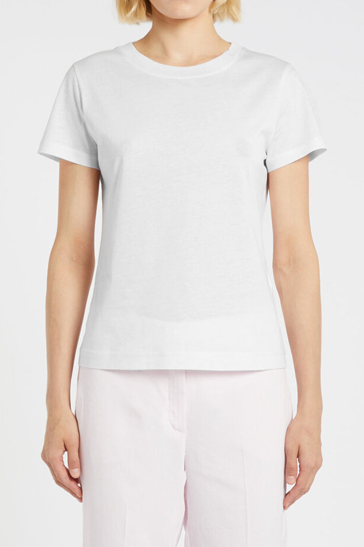 Marella Mlmeuro Wool White Cotton Jersey T-Shirt 2613971015200