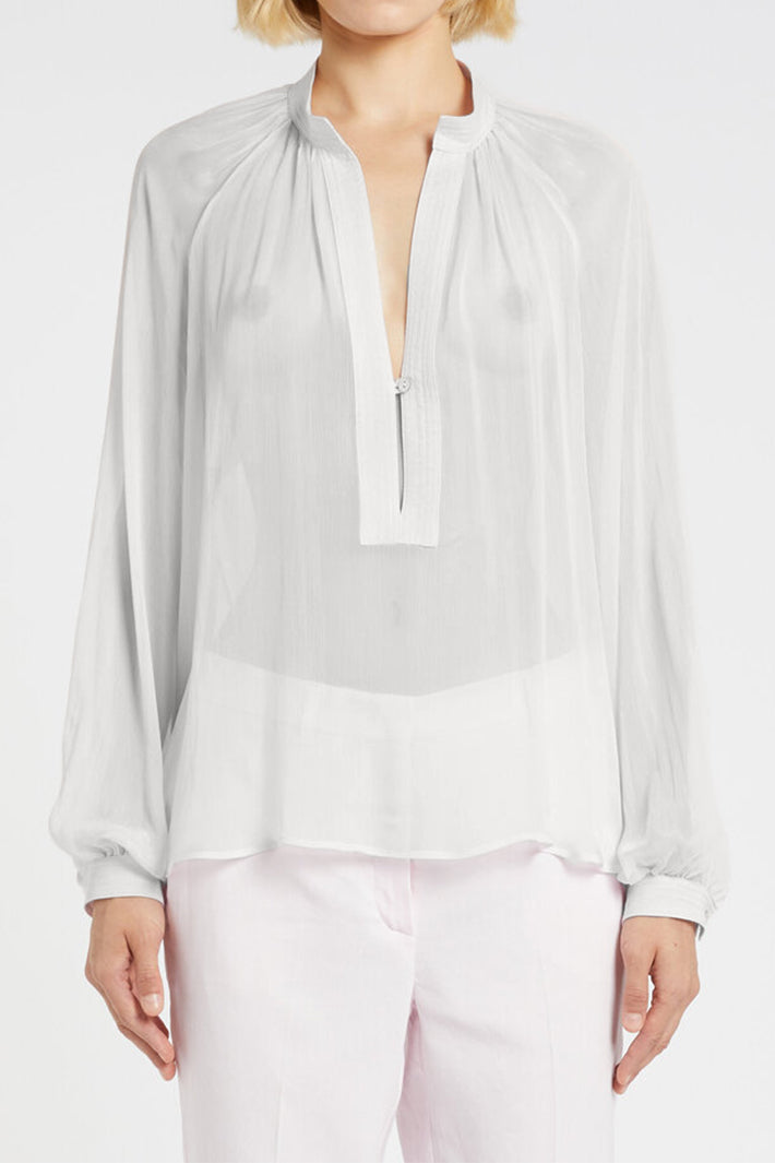 Marella Mlmmastro Wool White Long Sleeve Shirt 2613111065200