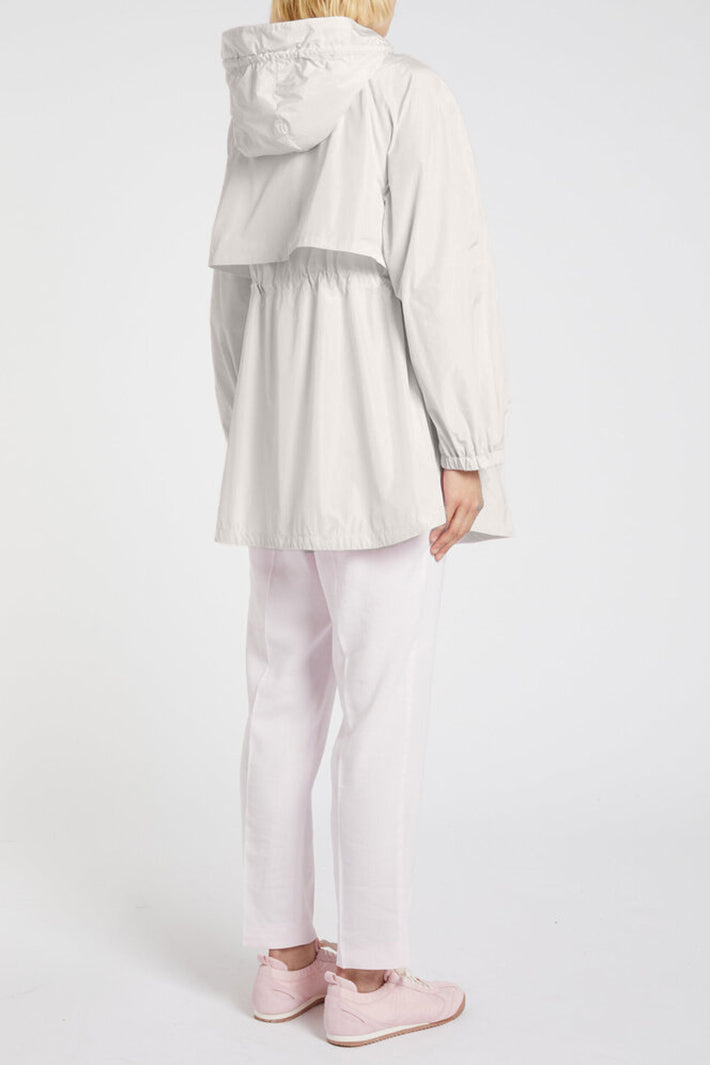 Marella Mlmnigella Wool White Hooded Raincoat 2613021025200