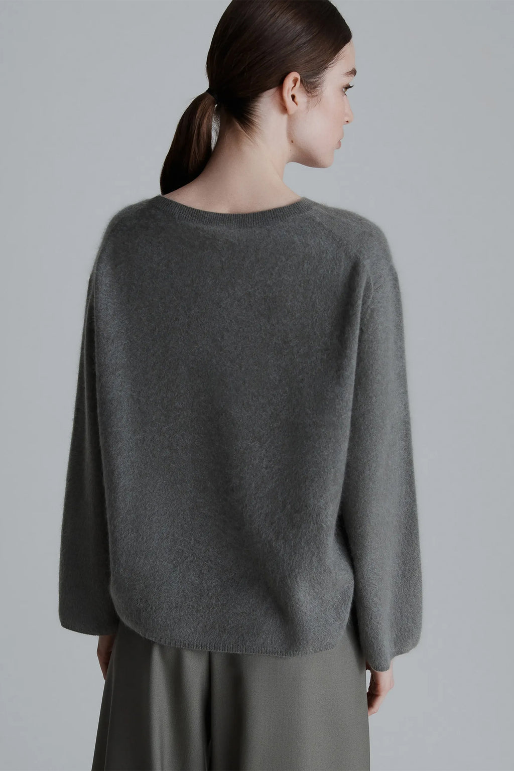 Marella Nanti 2523366085200 Olive Green Wool Cashmere Jumper