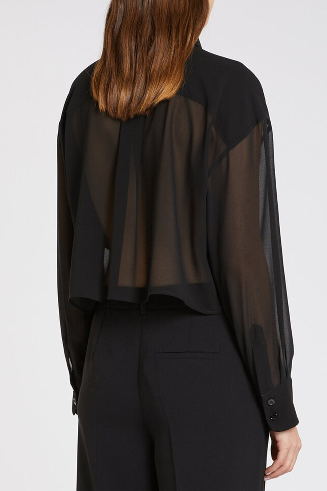 Marella Nocher 2523116063200 Black Light Crepe Georgette Shirt