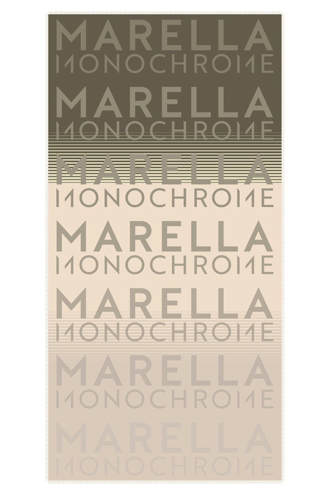 Marella Pale 2523546027200 Ivory Bicolour Wool-Blend Motif Scarf