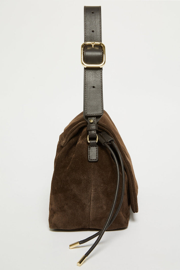 Marella Mlacarda Dark Brown Suede Bag 2613513026200