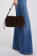 Marella Mlacarda Dark Brown Suede Bag 2613513026200