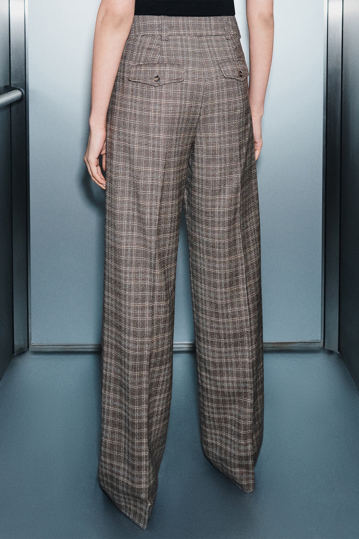 Marella Sport MLSONORATA Turtledove Stretch Wool Flannel Trousers, side view