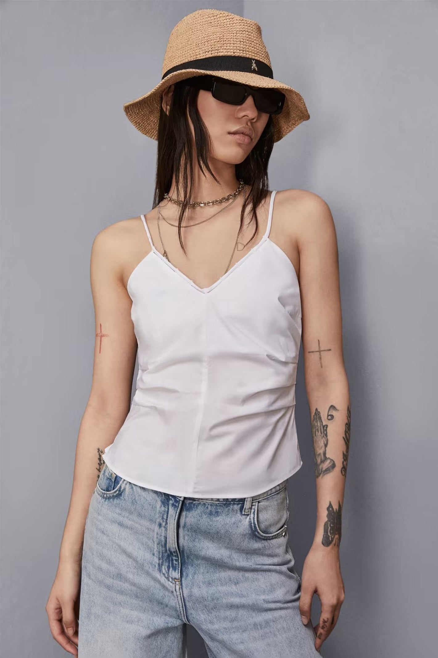 Patrizia Pepe 2F0084 W134 Natural Raffia Braided Hat