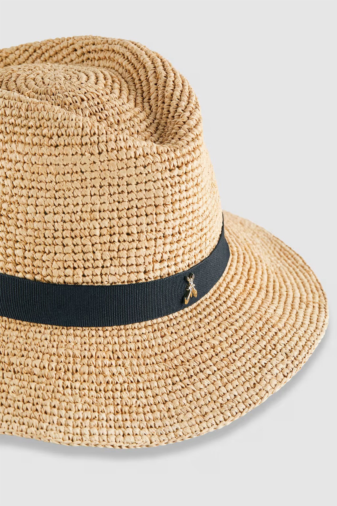 Patrizia Pepe 2F0084 W134 Natural Raffia Braided Hat