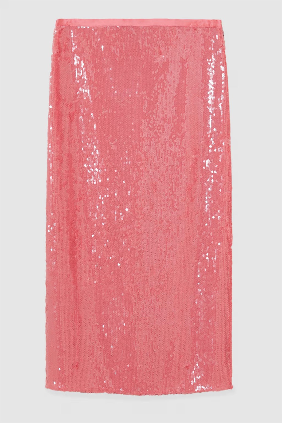 Patrizia Pepe 2G1017 R859 Pink Sequin Midi Skirt