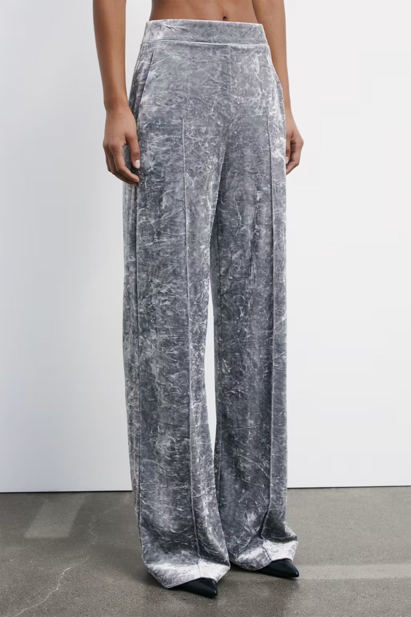 Patrizia Pepe 2P1709 Mistery Grey Velvet Trousers*