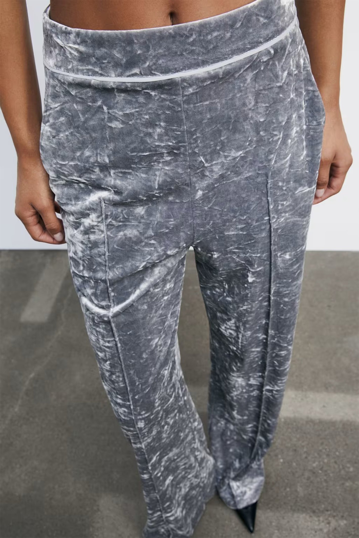 Patrizia Pepe 2P1709 Mistery Grey Velvet Trousers*