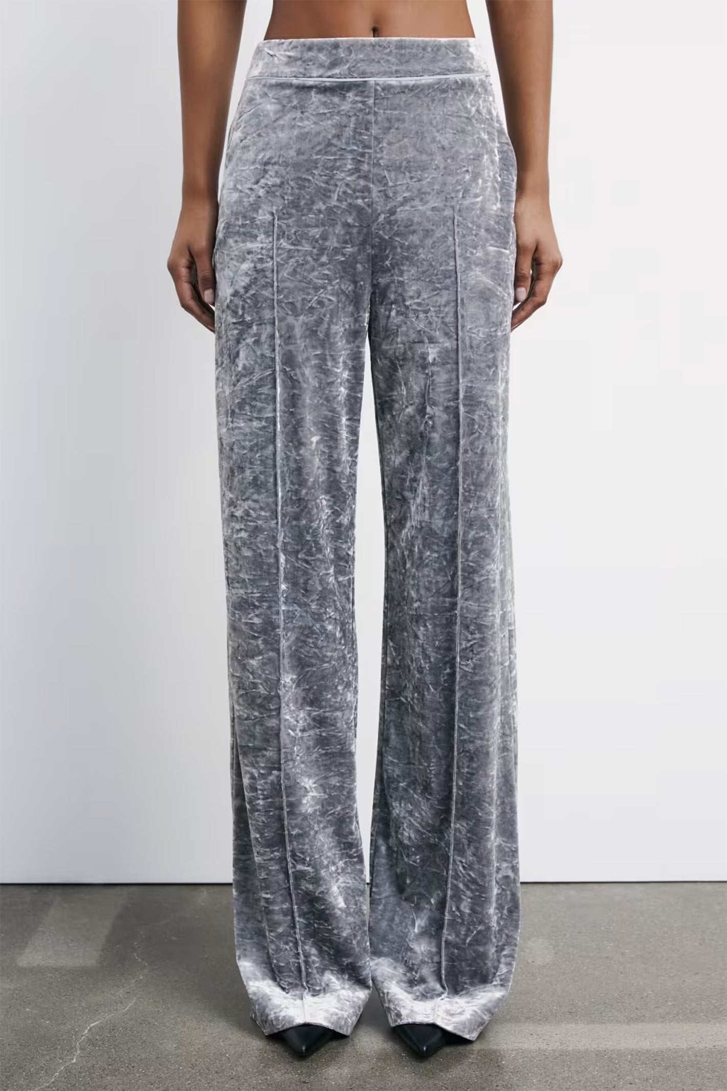 Patrizia Pepe 2P1709 Mistery Grey Velvet Trousers*