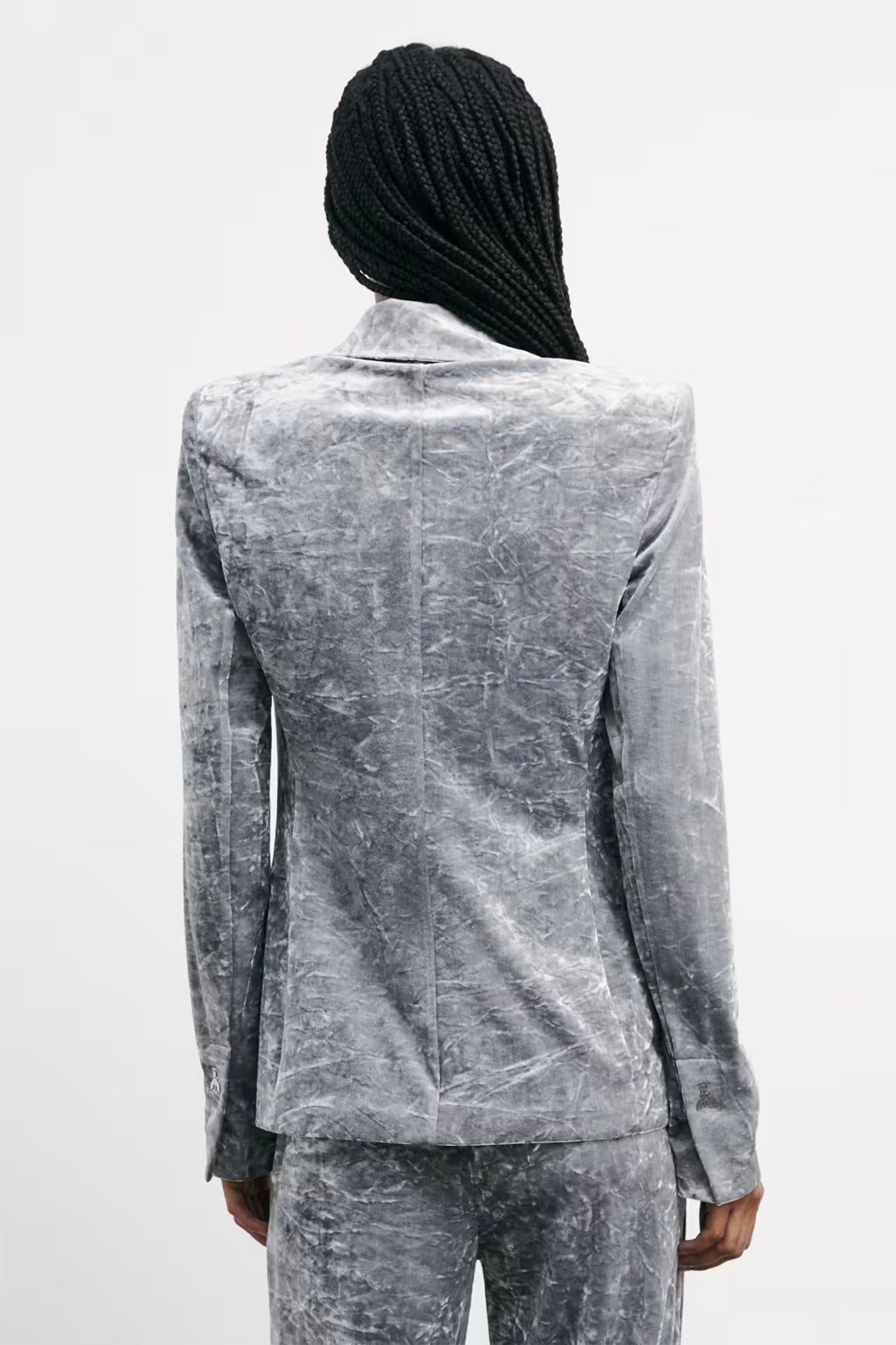 Patrizia Pepe 2S1536 Mistery Grey Velour Blazer*