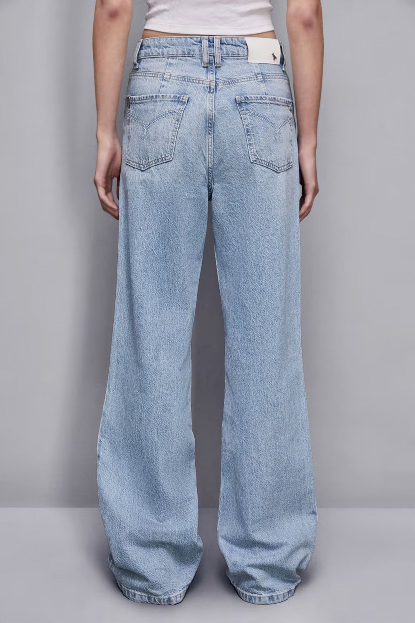 Patrizia Pepe 8P0487D1WZB Light Blue Wash High Waisted Straight Jeans