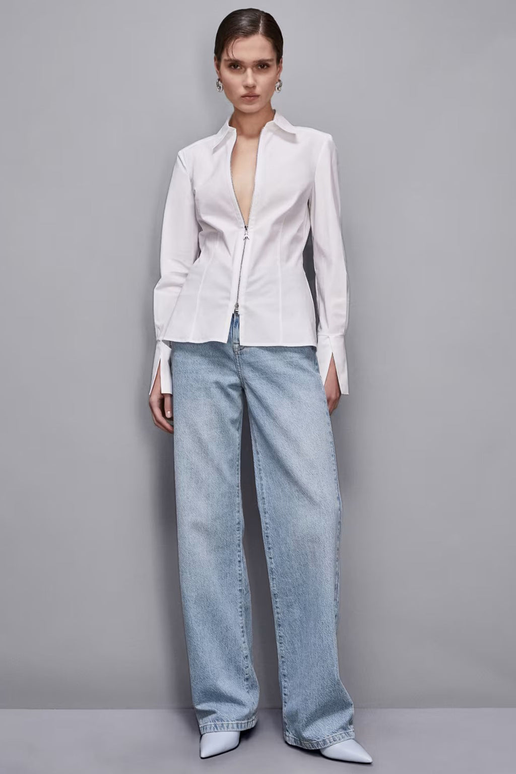 Patrizia Pepe 8P0487D1WZB Light Blue Wash High Waisted Straight Jeans
