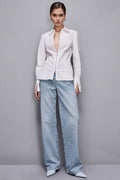 Patrizia Pepe 8P0487D1WZB Light Blue Wash High Waisted Straight Jeans*