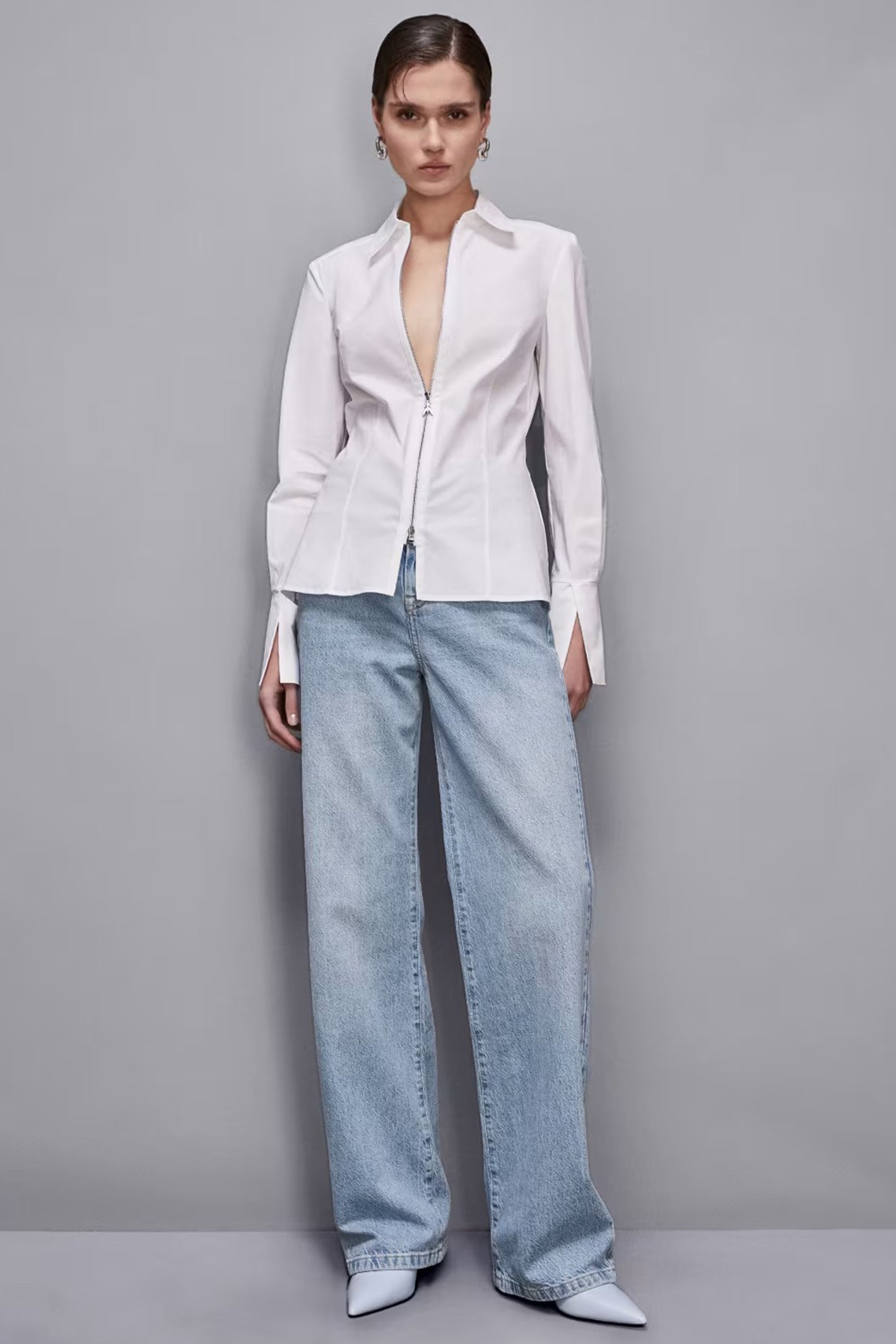 Patrizia Pepe 8P0487D1WZB Light Blue Wash High Waisted Straight Jeans