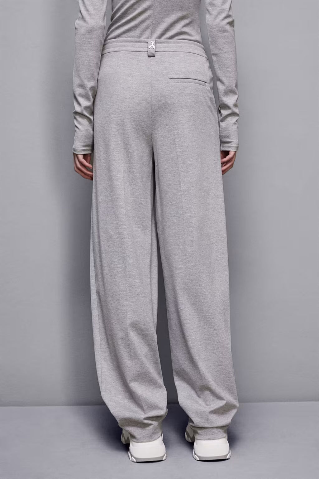 Patrizia Pepe 8P0674 A025 Grey Relaxed Fit Straight Trousers