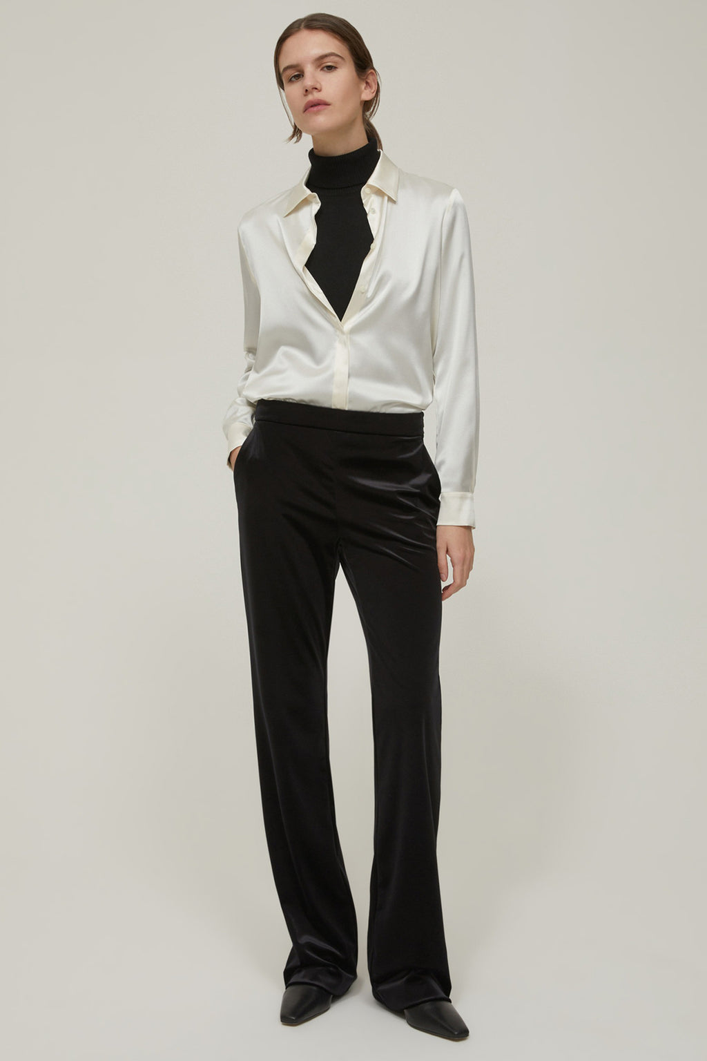 Penny Black 101462 Plinio Black Stretch Velvet Jersey Trousers