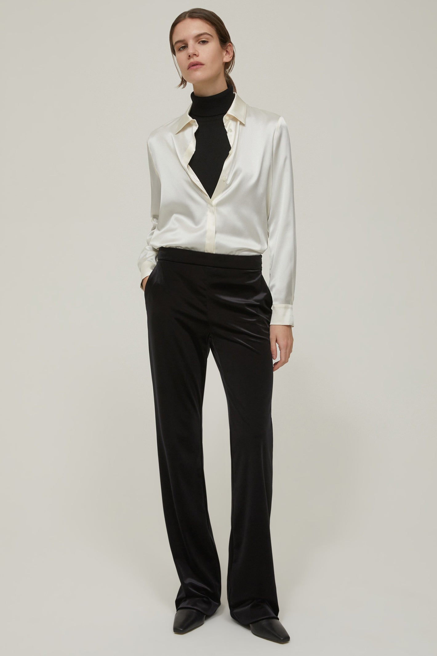 Penny Black 101462 Plinio Black Stretch Velvet Jersey Trousers