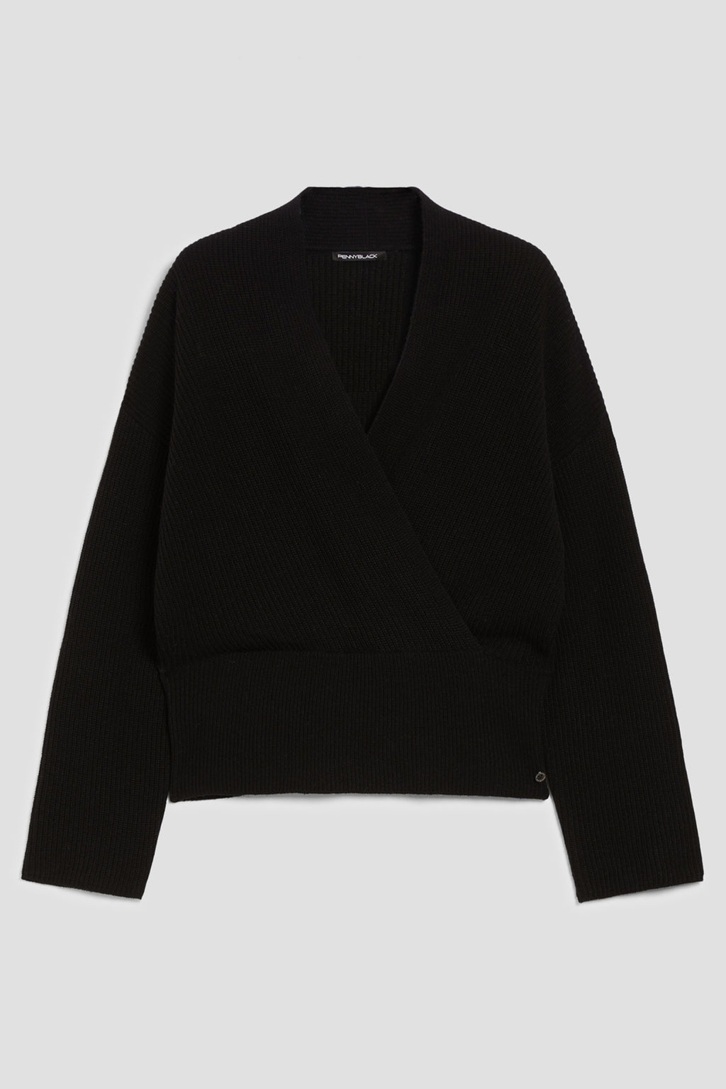 Pennyblack 2521366243200 Ovest Black Wrap-Over Jumper