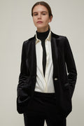 Pennyblack MA101462 Lucia Black Stretch Velvet Jersey Jacket