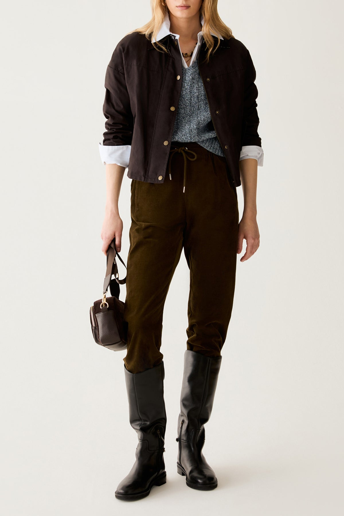 Penny Black PBBTUBO Olive Green Trouser, detail view