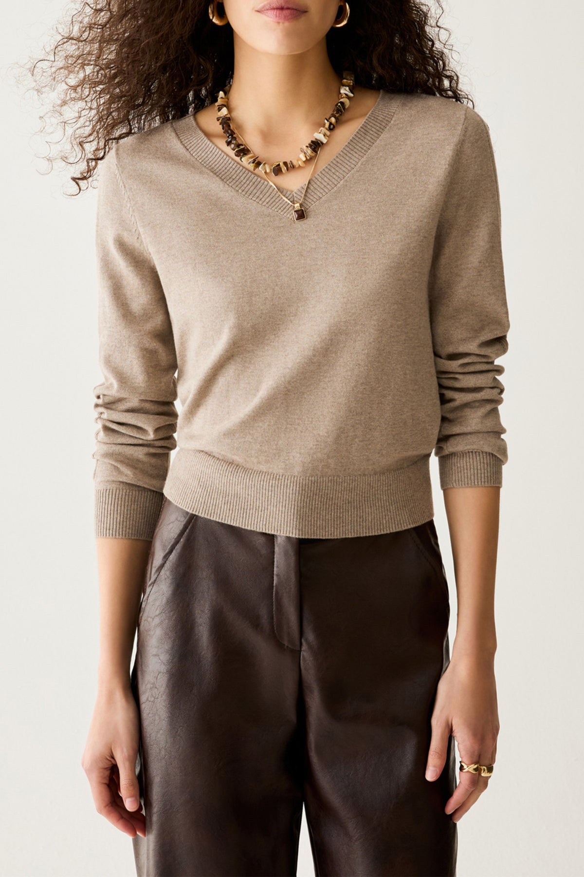 Penny Black PBKAPRILE Sweater Taupe, front view