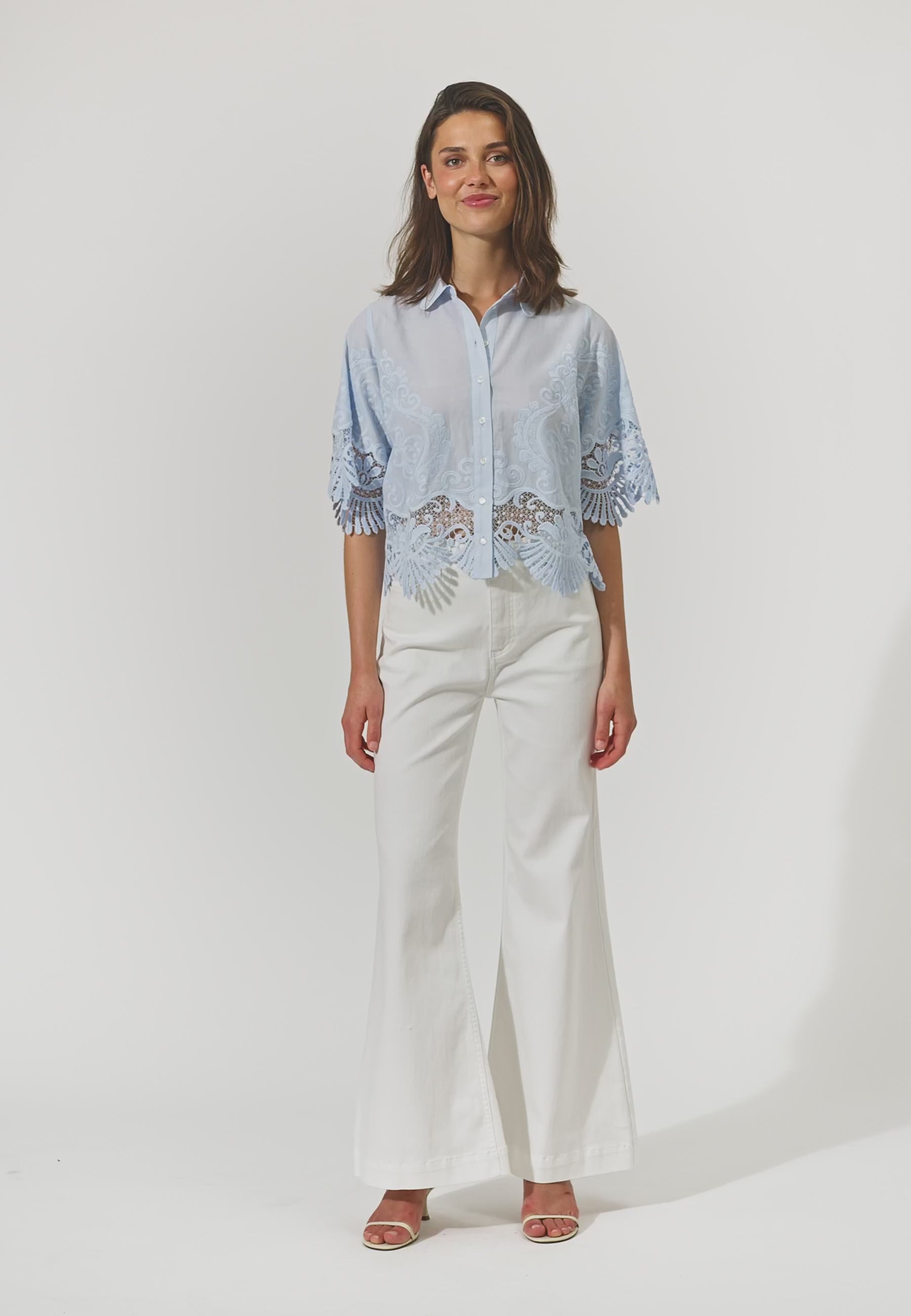 Dea Kudibal BlondieDea Blue Skyway Lace Blouse 1990326