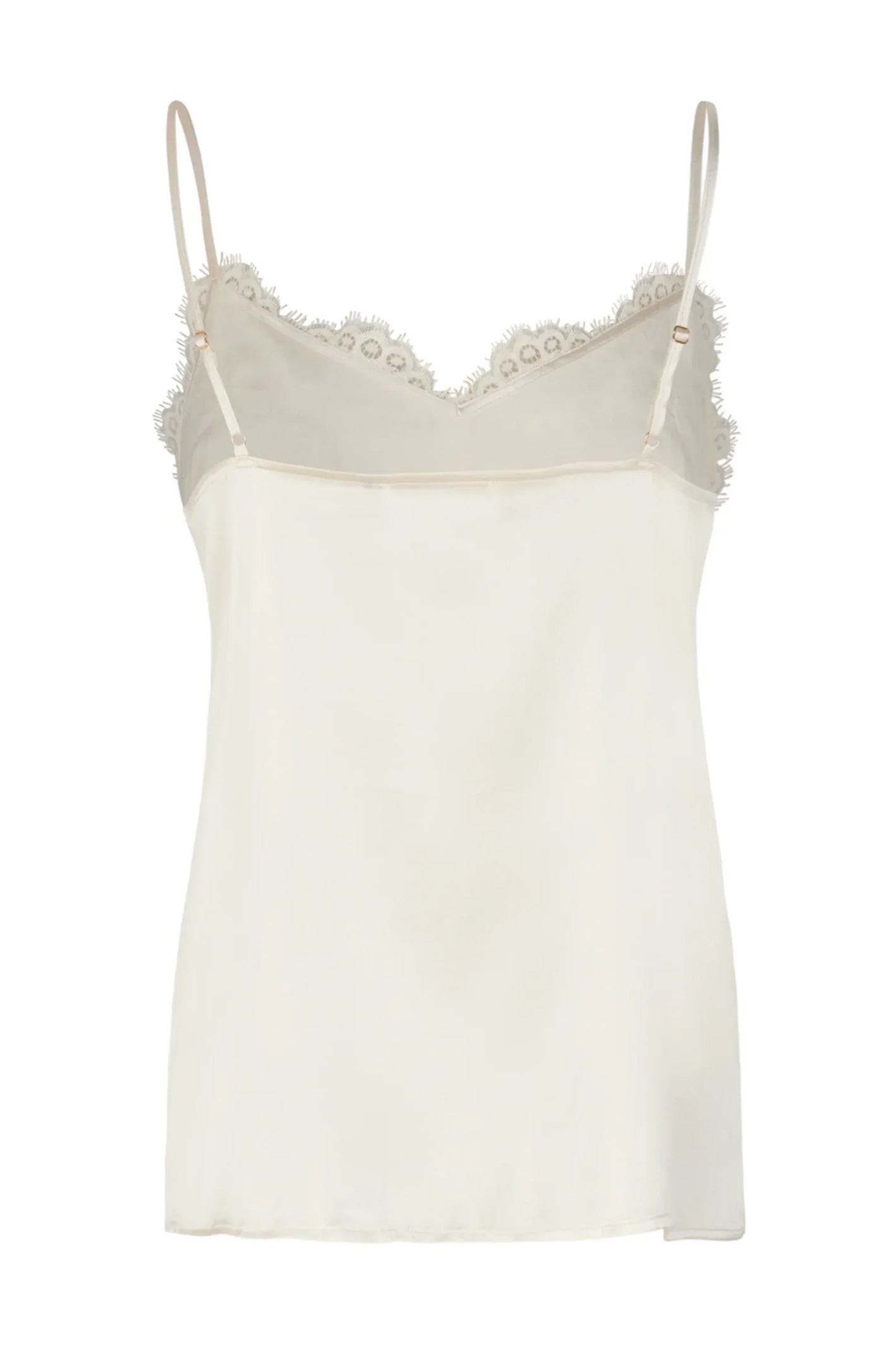 Rosemunde 1910 RWJade Ivory Silk Regular Strap Lace Camisole Top