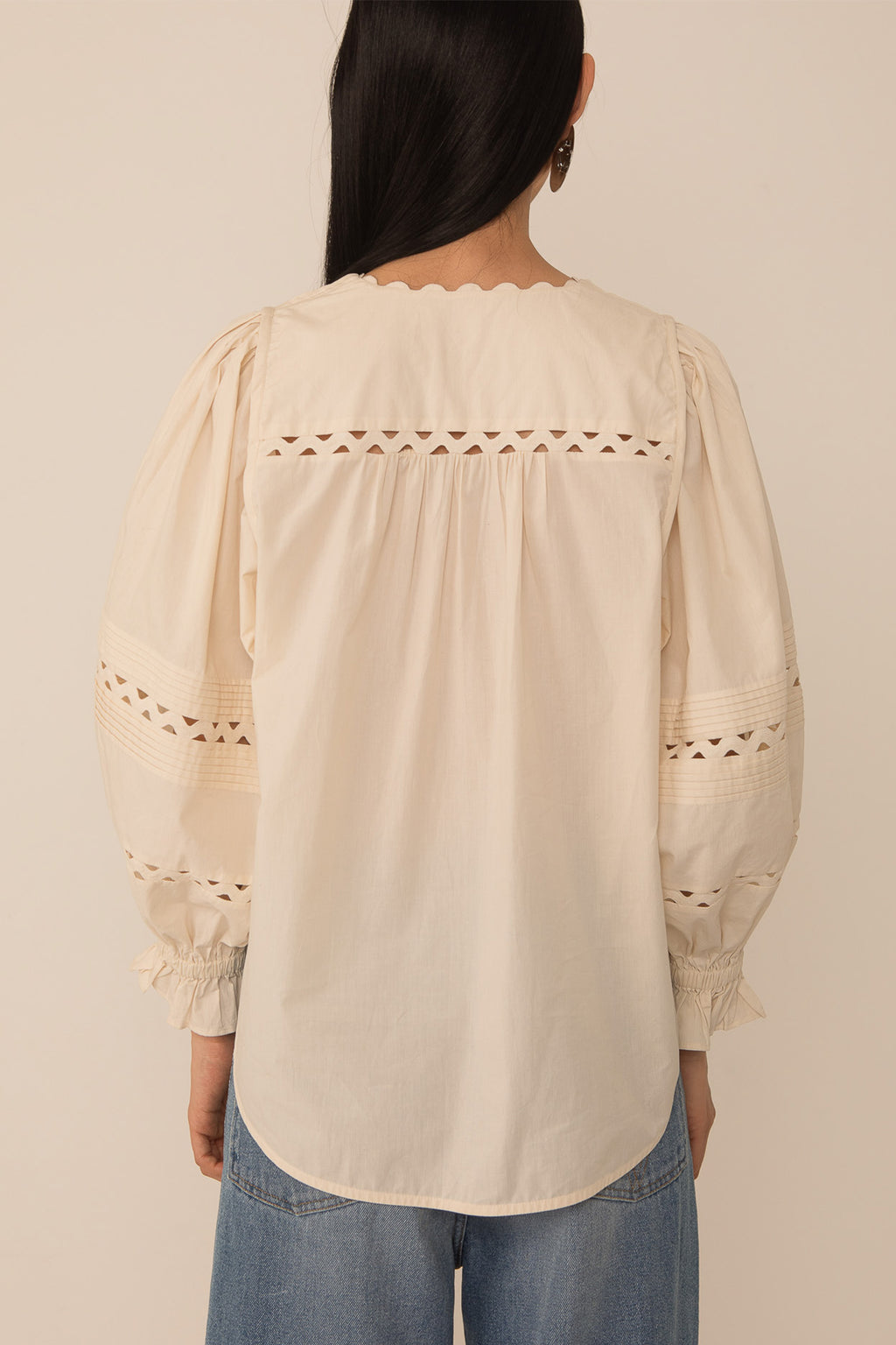 Vivere Arlette VIV 359 Ecru Pintuck Blouse