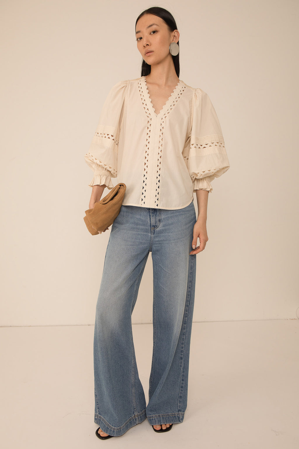 Vivere Arlette VIV 359 Ecru Pintuck Blouse