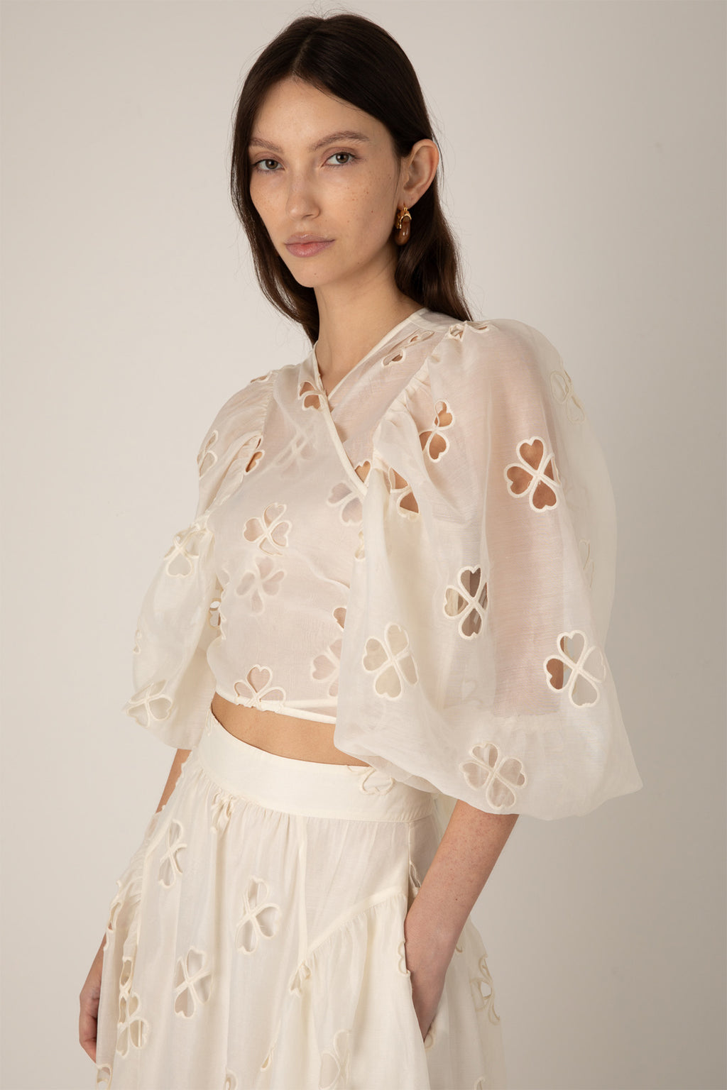 Vivere Orla VIV 253 Ecru Sheer Top