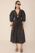 Vivere Pilar VIV 336 Black Pleat Dress